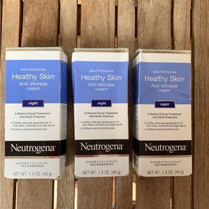 Neutrogena Healthy Skin Anti-Wrinkle Cream Night 1.4 oz NEW (Lot of 3)
